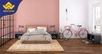 Tường màu hồng nên chọn ga giường màu gì?