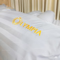 Chăn ga gối khách sạn Olympia cotton lụa 7 món màu ghi OCL7M02