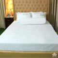 Chăn ga gối khách sạn Olympia cotton lụa 7 món màu trắng OCL7M08
