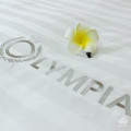 Chăn ga gối khách sạn Olympia cotton lụa 7 món màu trắng OCL7M08