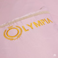 Chăn ga gối khách sạn Olympia lụa thêu 5 món màu hồng phấn