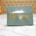 Chăn ga gối khách sạn Olympia lụa thêu 5 món màu xanh lá
