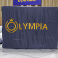 Chăn ga gối khách sạn Olympia lụa thêu 5 món màu xanh than