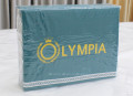 Chăn ga gối khách sạn Olympia lụa thêu 5 món xanh coban